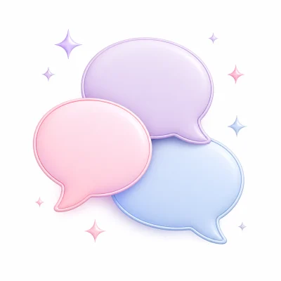 仲間とアイデアを交換することをあらわすイラスト